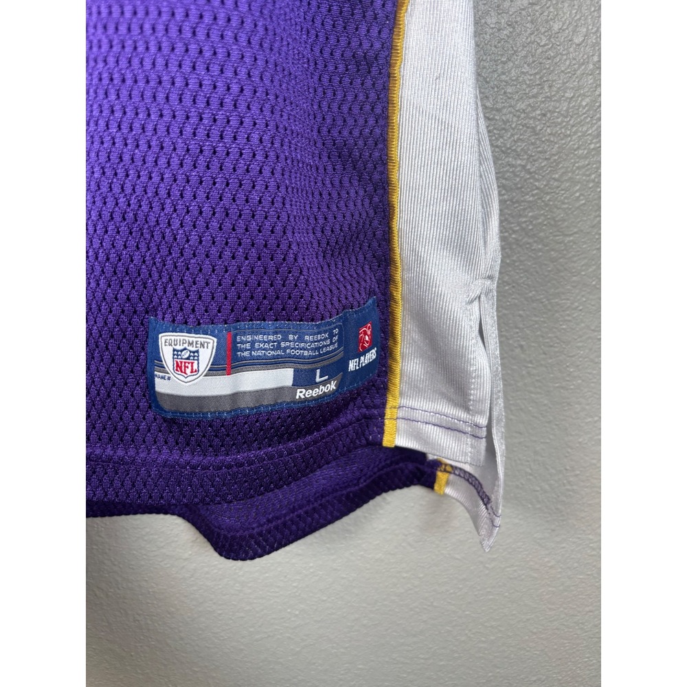 Reebok NFL Minnesota Vikings Favre #4 Purple Jersey Kids Large 14-16 On Field - Picture 4 of 9